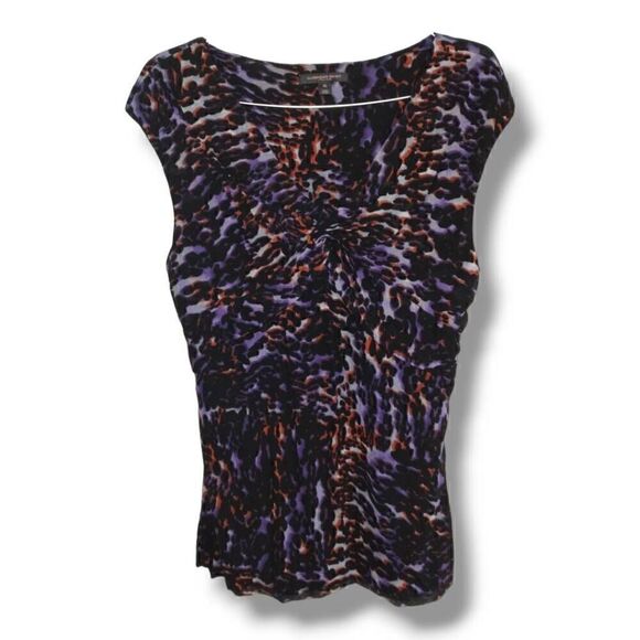 Classiques Entier Womens Top Sz XL‎ Black Silk Animal Classicore Cottagecore - Picture 1 of 10